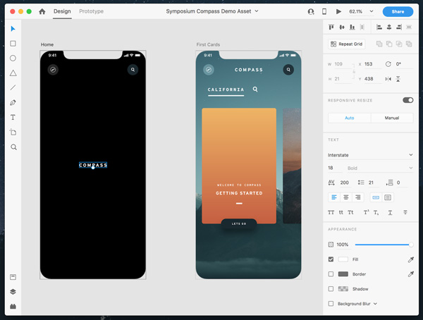 Adobe xd design mode