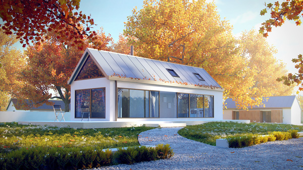 Vray sketchup House Green