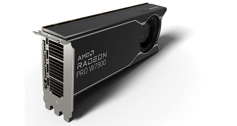 AMD radeon W7900 ports front cb