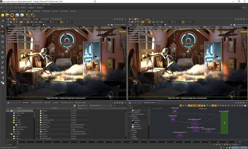 Isotropix angie CPU GPU