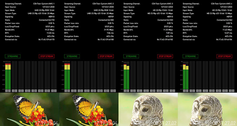 Colorfront Streaming Server ui