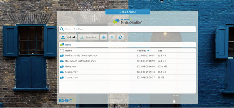 Signiant media shuttle share portal