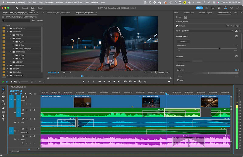 Adobe premiere audio