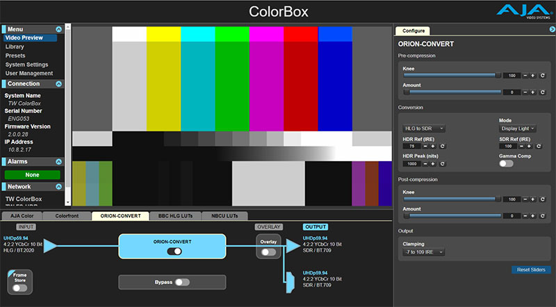AJA ColorBox v2 ORION CONVERT