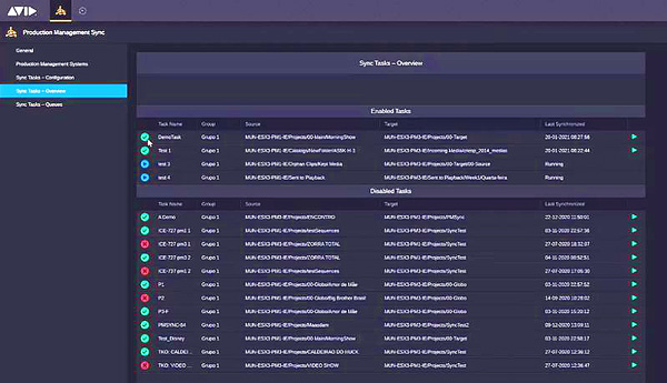 Avid media central sync