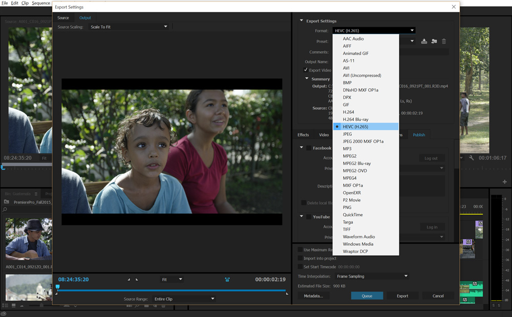 Adobe Premiere H265