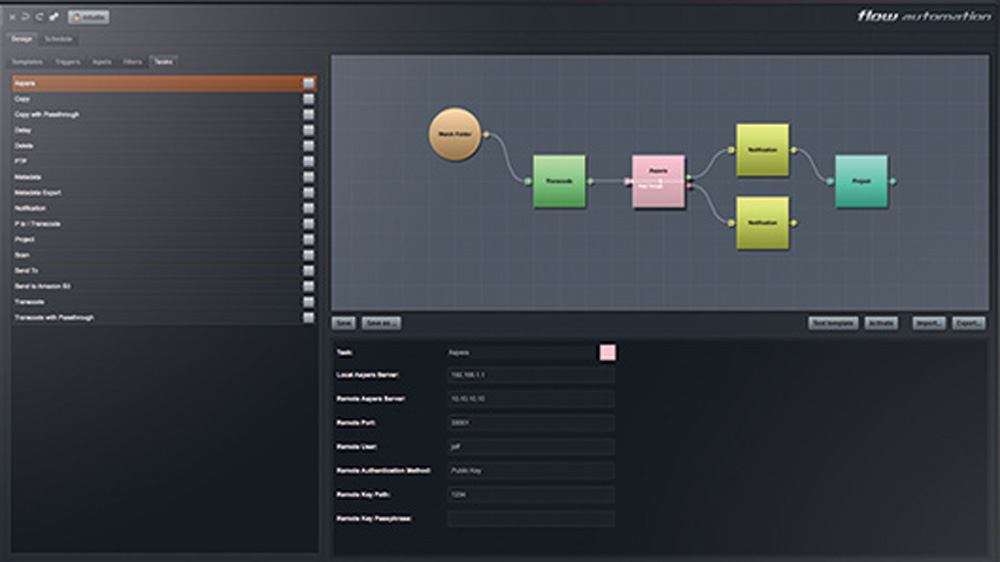 Editshare flow3 automation aspera