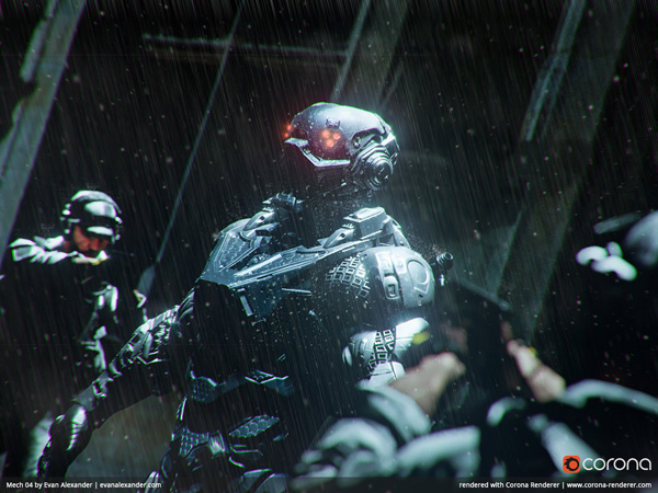 Corona renderer mech evan alexander