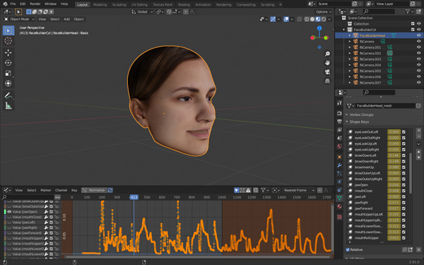 KeenTools facebuilder blender facs 01