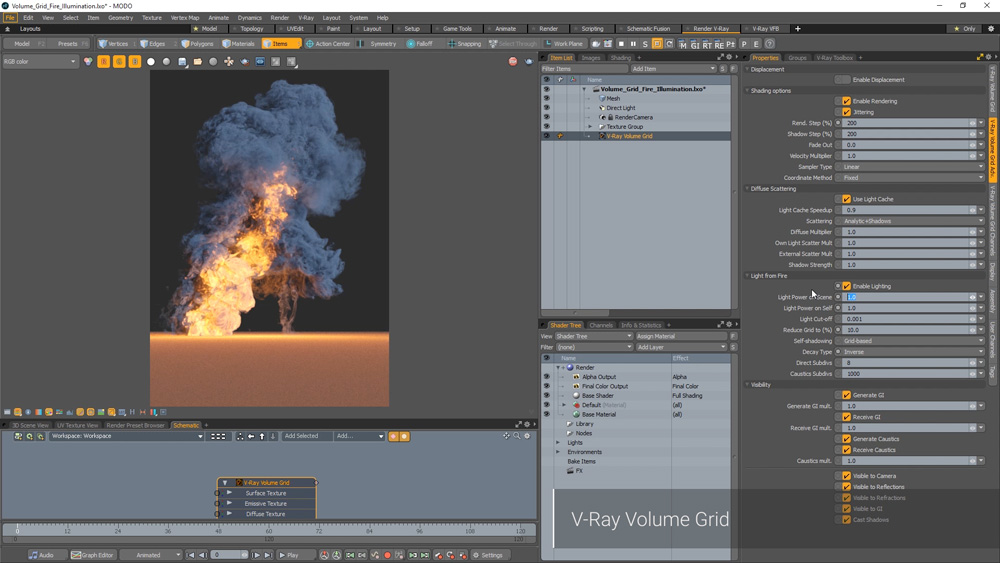Vray modo volume rendering