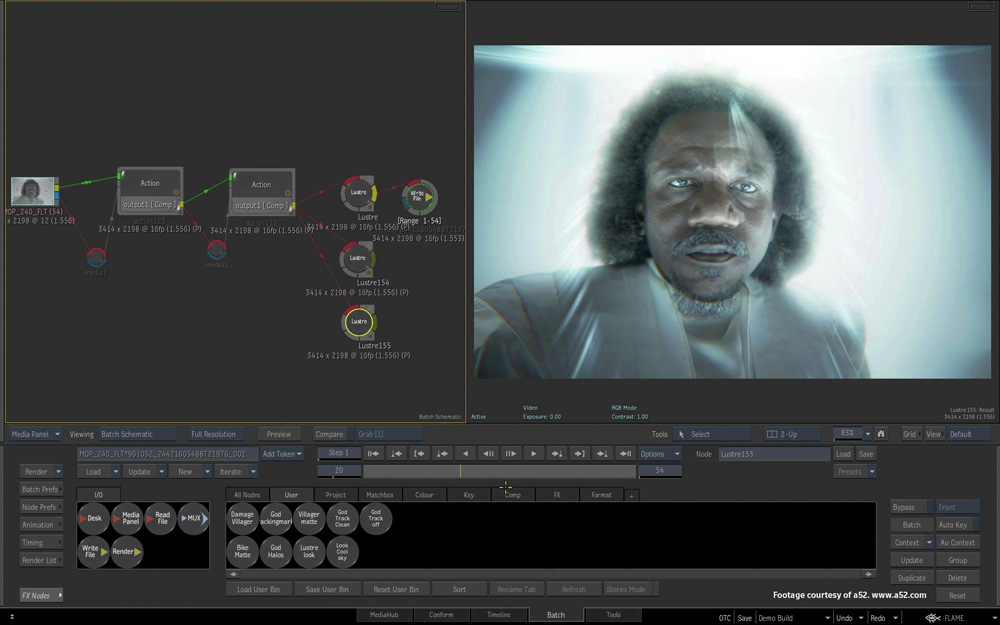 Autodesk Flame 2017 CCW Lustre Nodes Flame Flare
