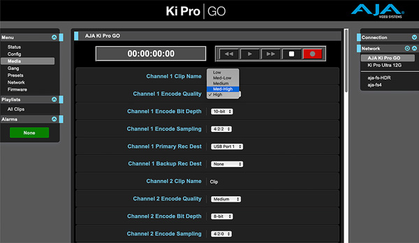 AJA kiprogo h264