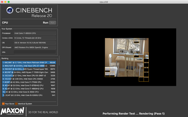 Maxon cinebench20