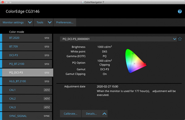 Eizo CG3146 colornavigator7