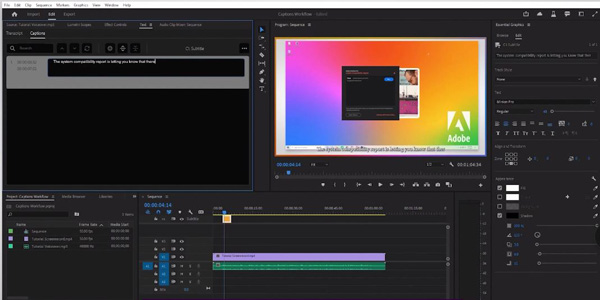 Adobe premiere pro captions 2021