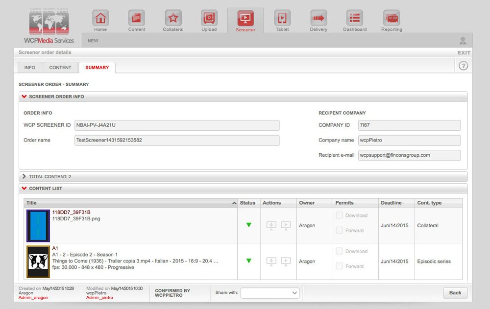 WCPmedia screener