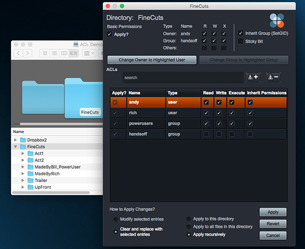 Editshare EFS ACL spaces2