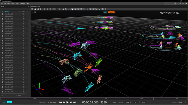 Optitrack motive active many